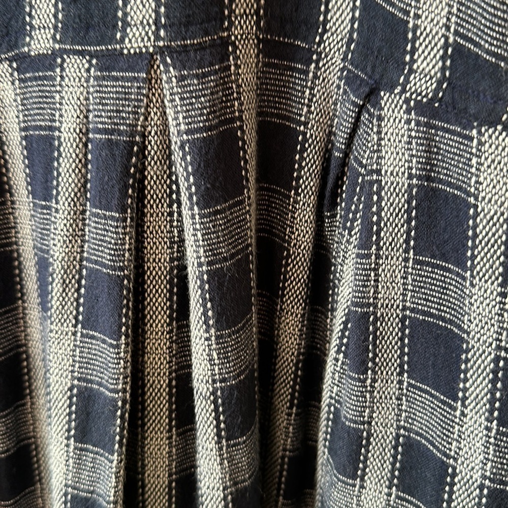 Vintage Bryn Connelly Navy Blue and White Plaid Jumper Dress Size Small Petite - Picture 4 of 13